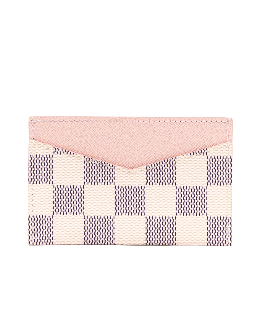 LV CARD SLOT SHORT WHITE AZUR DAMIER CANVAS MICROCHIP 04840