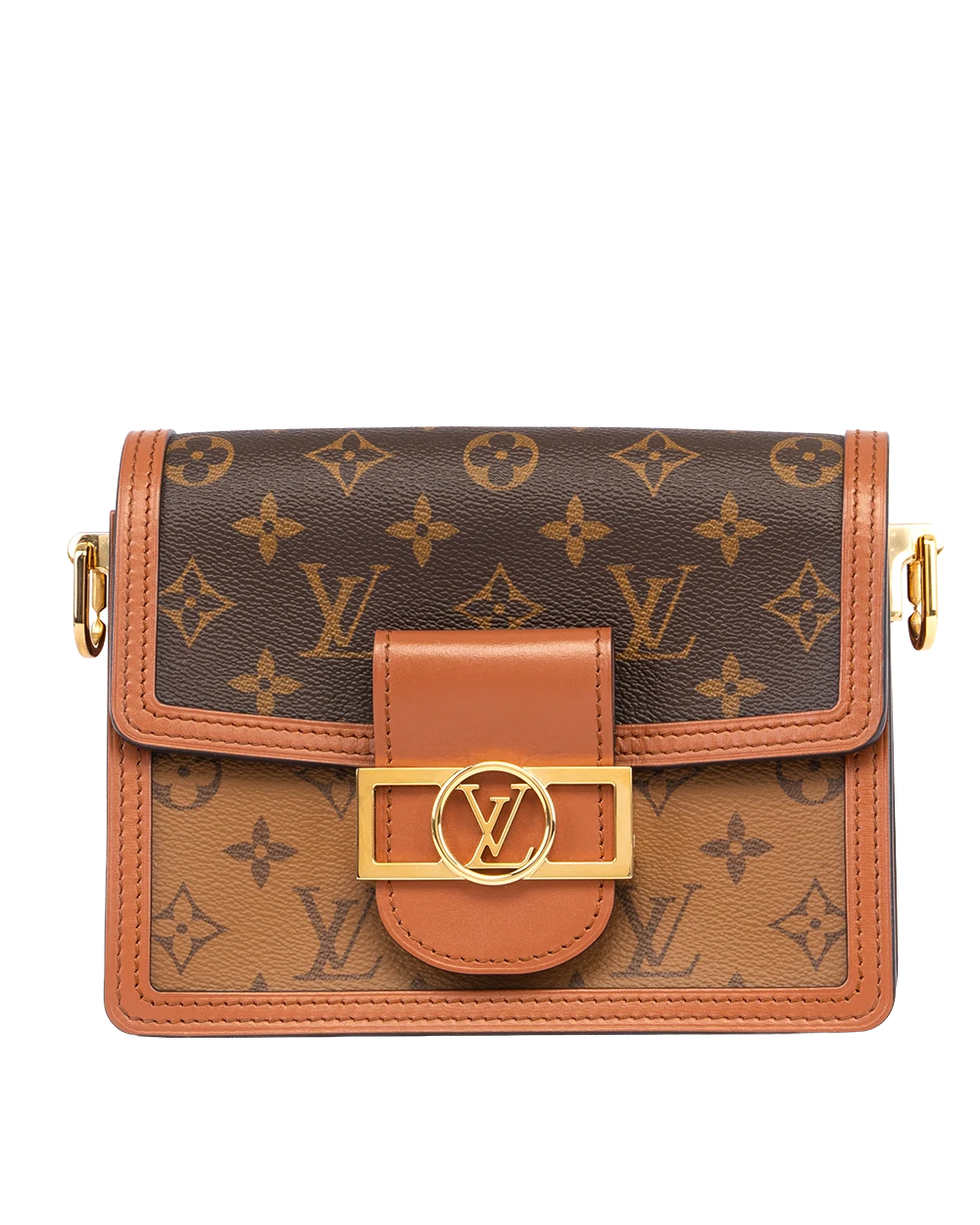 LV DAUPHINE MINI REVERSE MONOGRAM CANVAS GHW MICROCHIP 0910