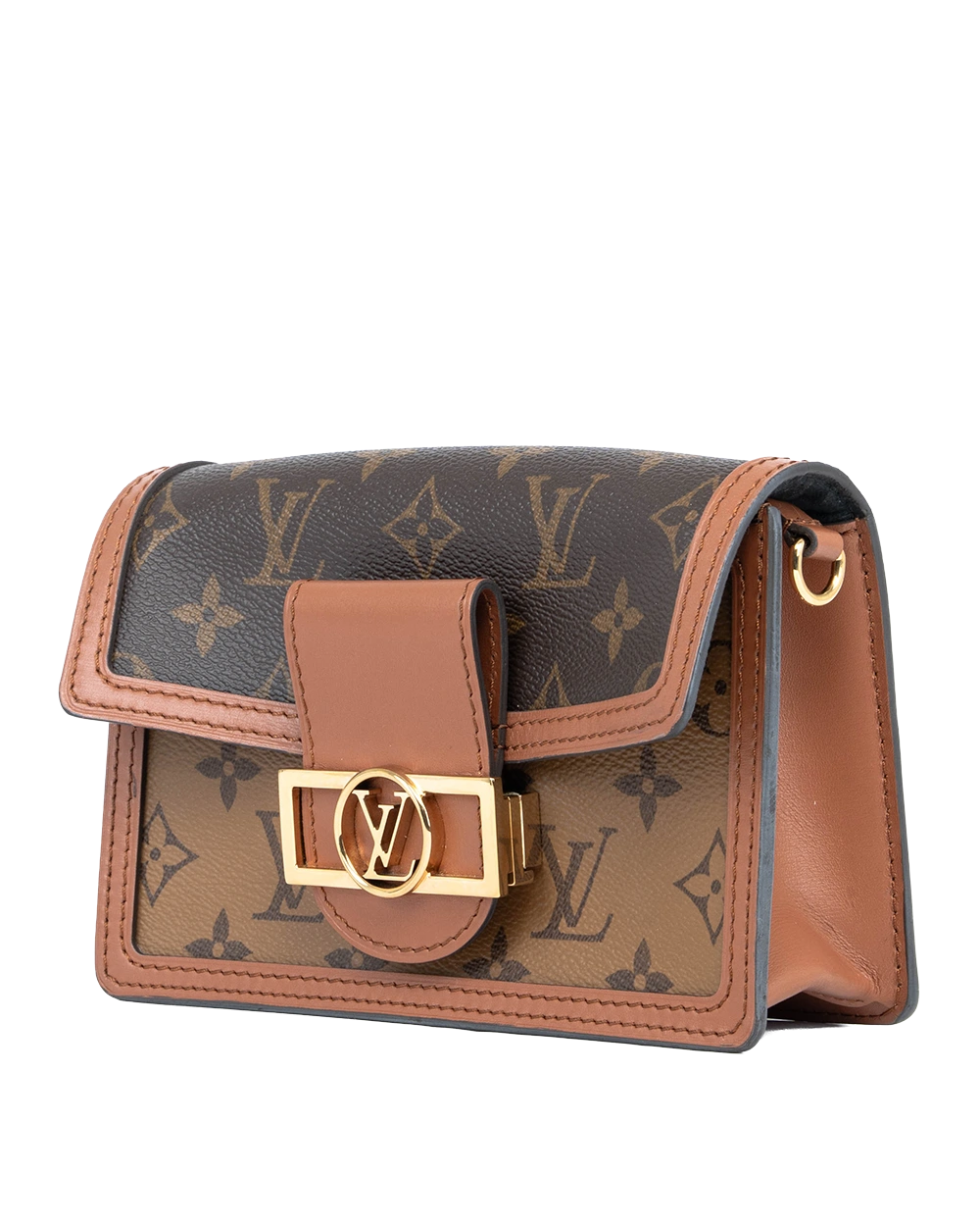 LV DAUPHINE MINI REVERSE MONOGRAM CANVAS GHW MICROCHIP 2442