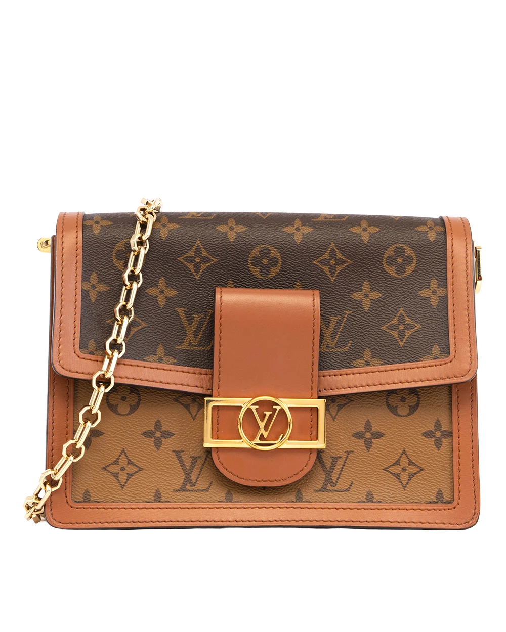 LV DAUPHINE MM REVERSE MONOGRAM GHW MICROCHIP 2412