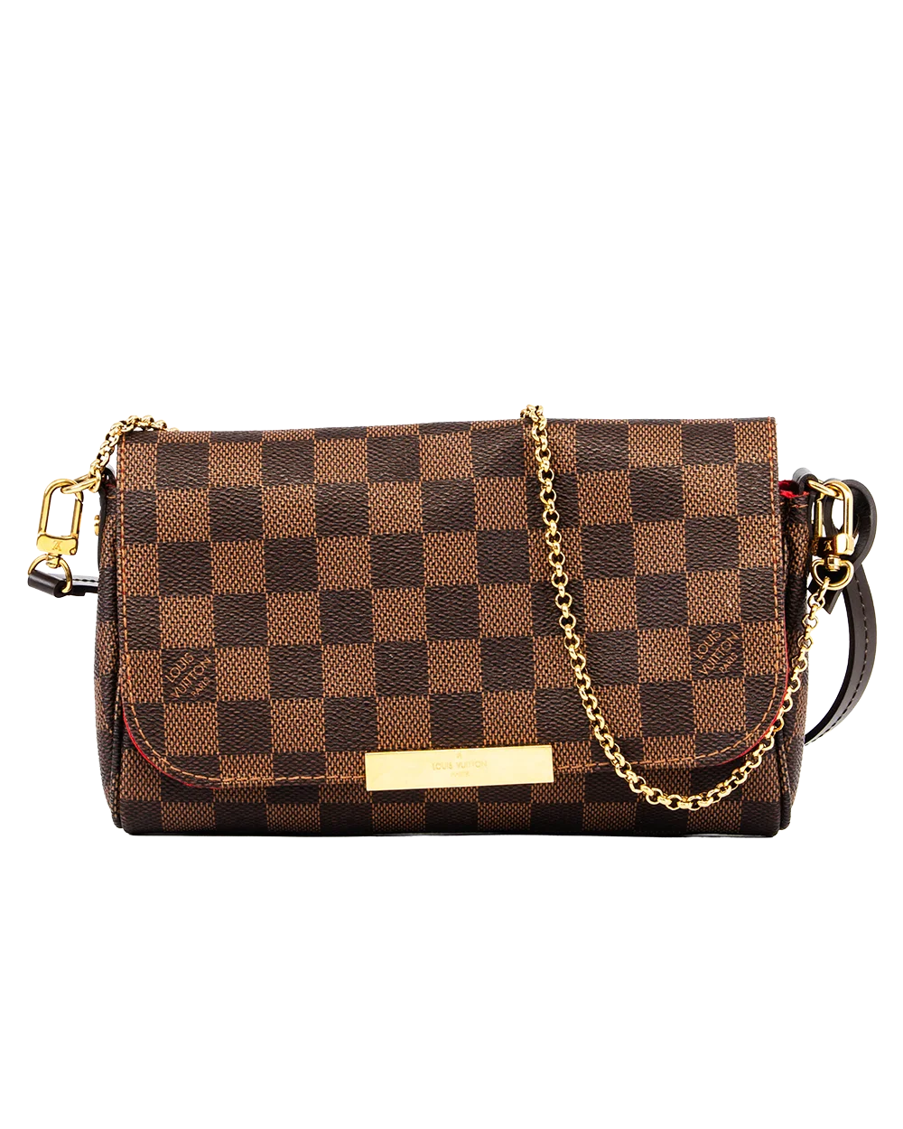 LV FAVORITE PM BROWN DAMIER CANVAS GHW DU4157 1900