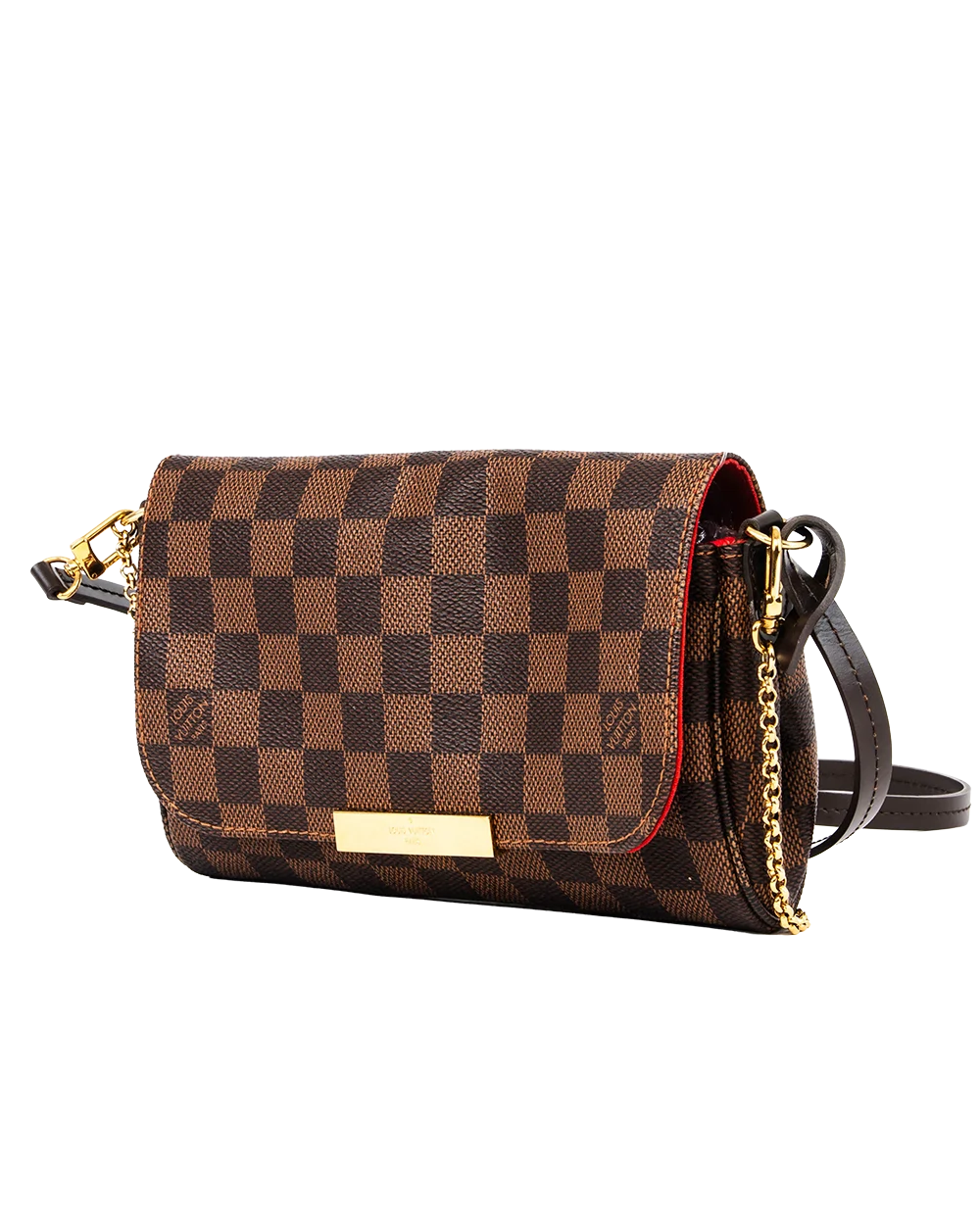 LV FAVORITE PM BROWN DAMIER CANVAS GHW DU4157 1902