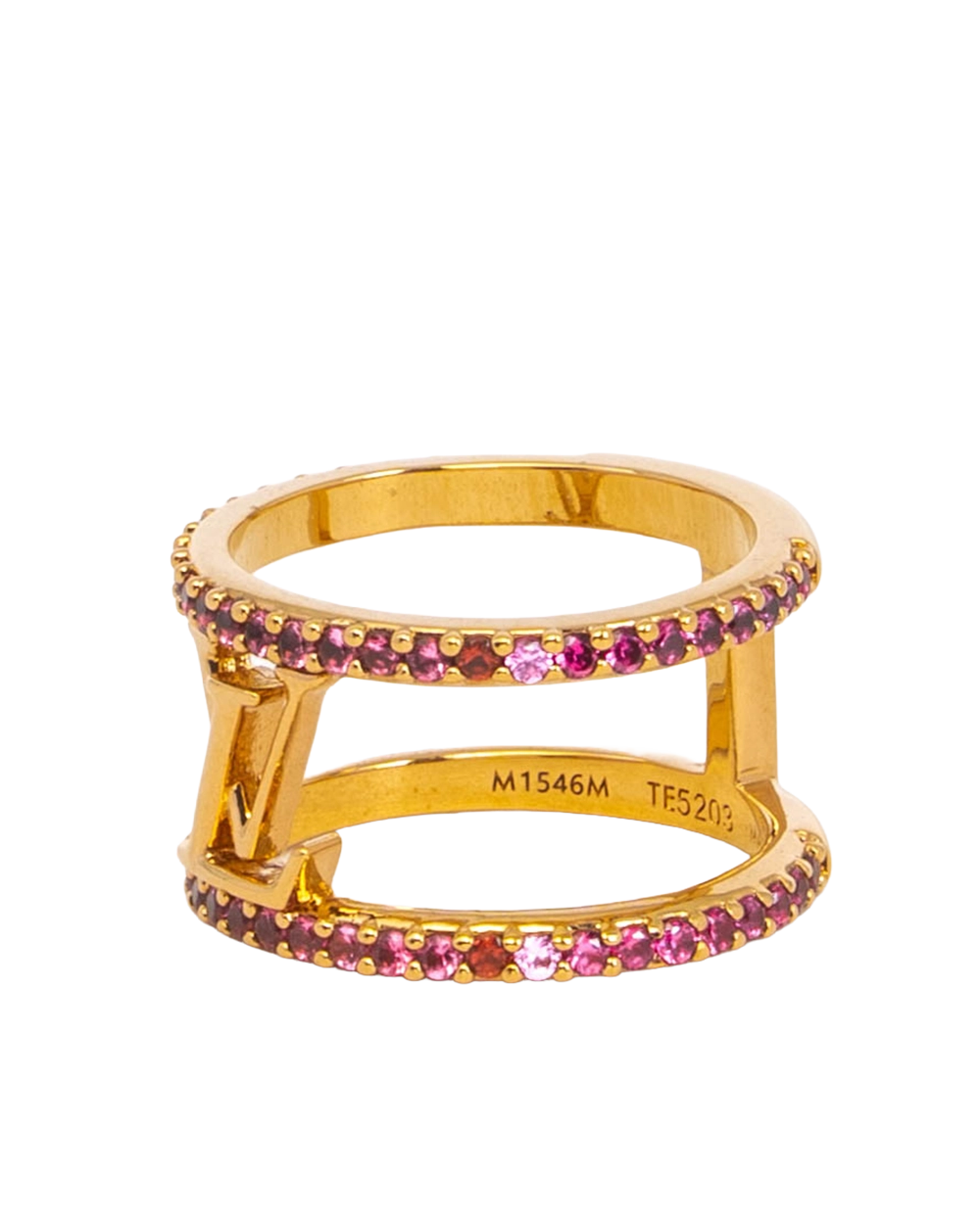 LV ICONIC RING M RED CRYSTAL GHW TE5203 2110(1)