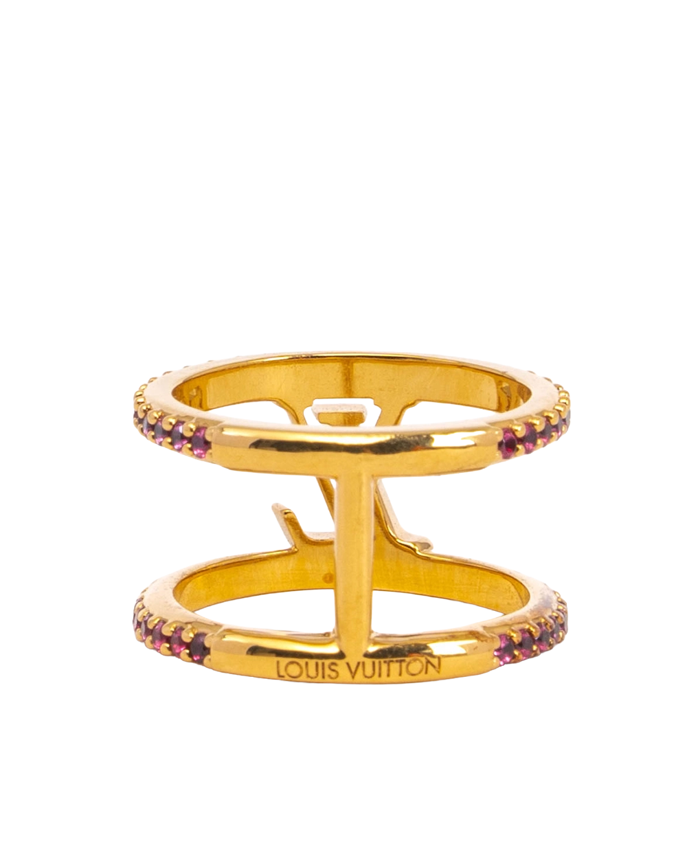 LV ICONIC RING M RED CRYSTAL GHW TE5203 2112(1)