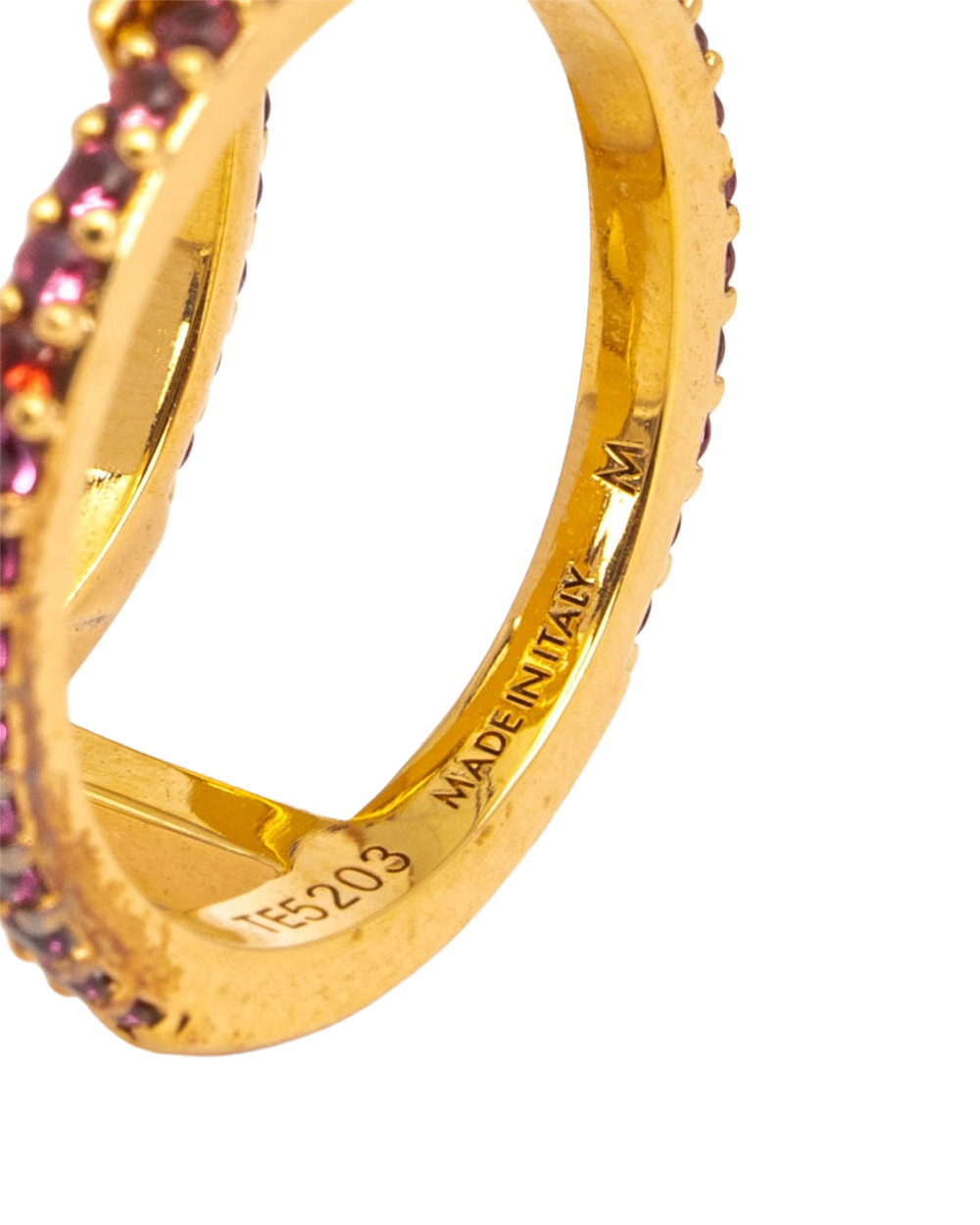 LV ICONIC RING M RED CRYSTAL GHW TE5203 2115