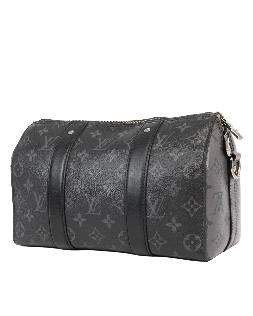 LV KEEP ALL BANDOULIERE CITY ECLIPSE MONOGRAM CANVAS SHW MICROCHIP 0375