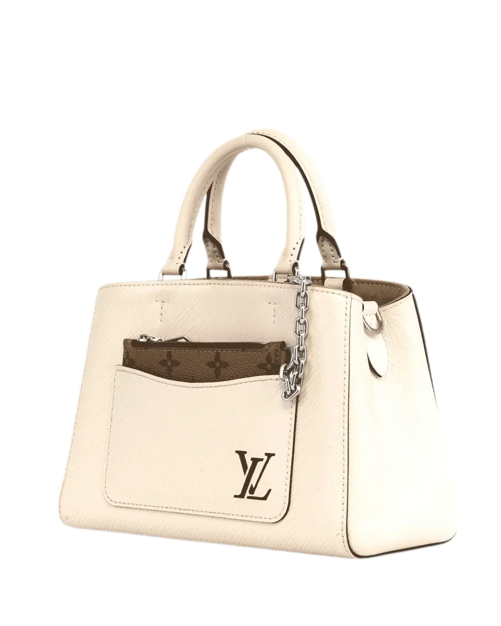 LV MARELLE WHITE EPI GHW MICROCHIP 1179