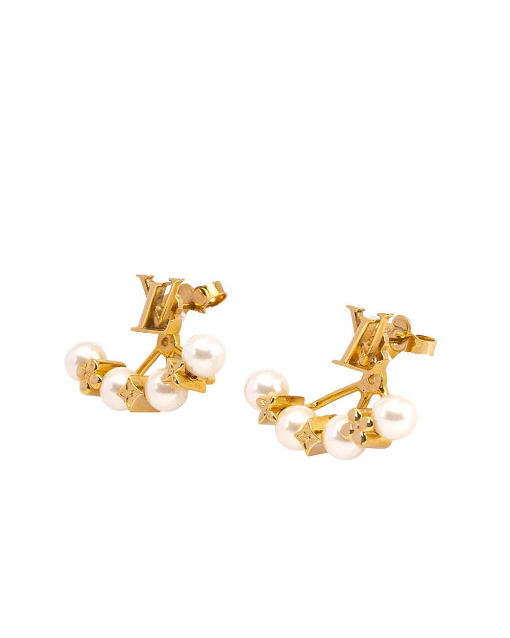 LV MINIGRAM PEARLS EARRING GHW 2124