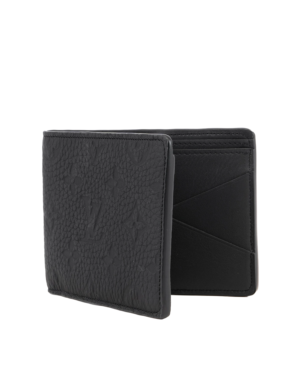 LV MULTIPLE WALLET SHORT BLACK MONOGRAM EMPREINTE MICROCHIP 0638