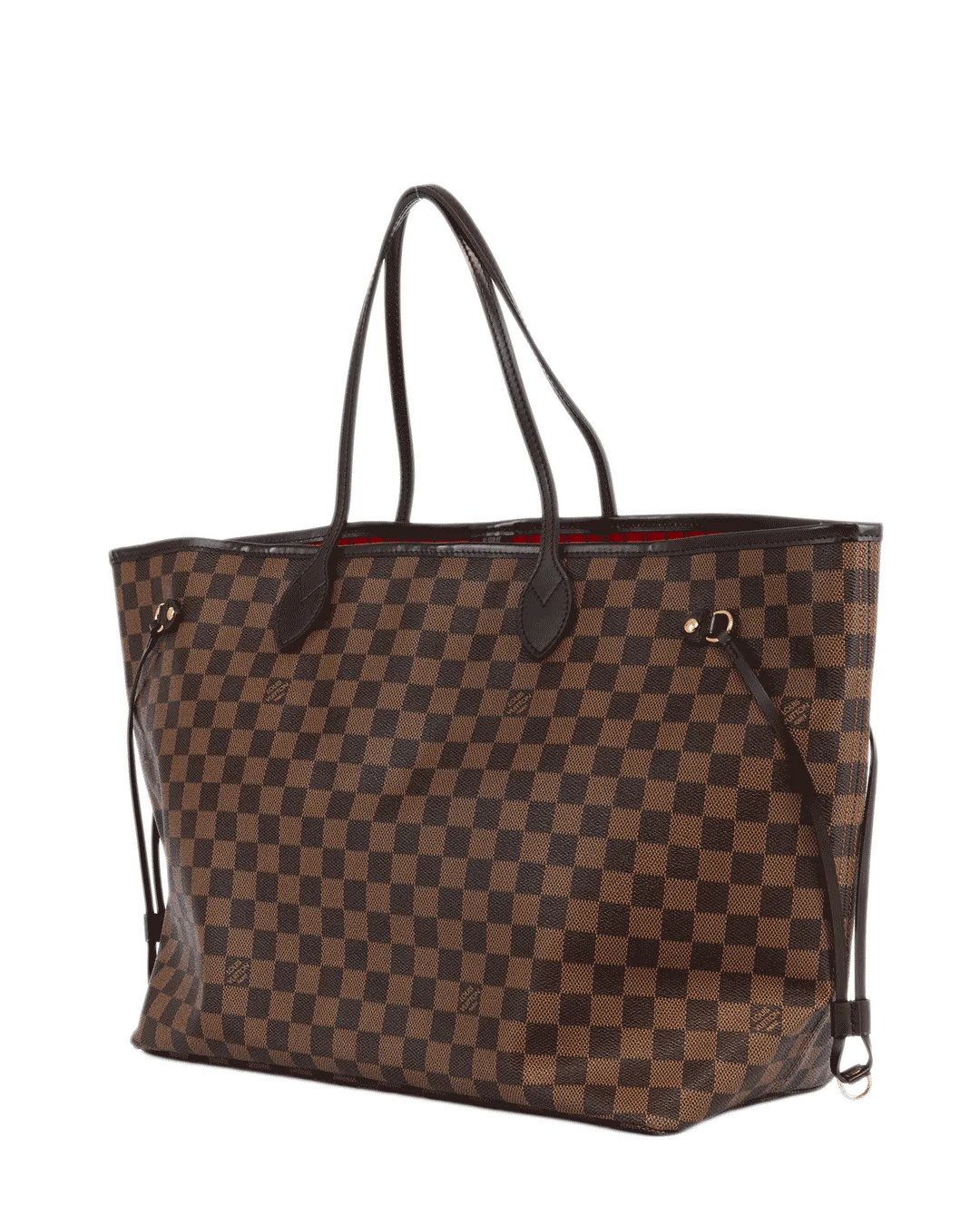 LV NEVERFULL GM BROWN DAMIER CANVAS GHW FL0153 1600