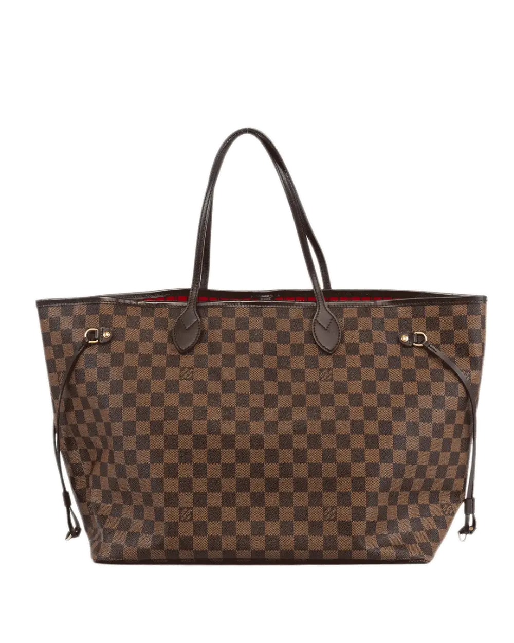 LV NEVERFULL GM BROWN DAMIER CANVAS GHW FL0153 1601