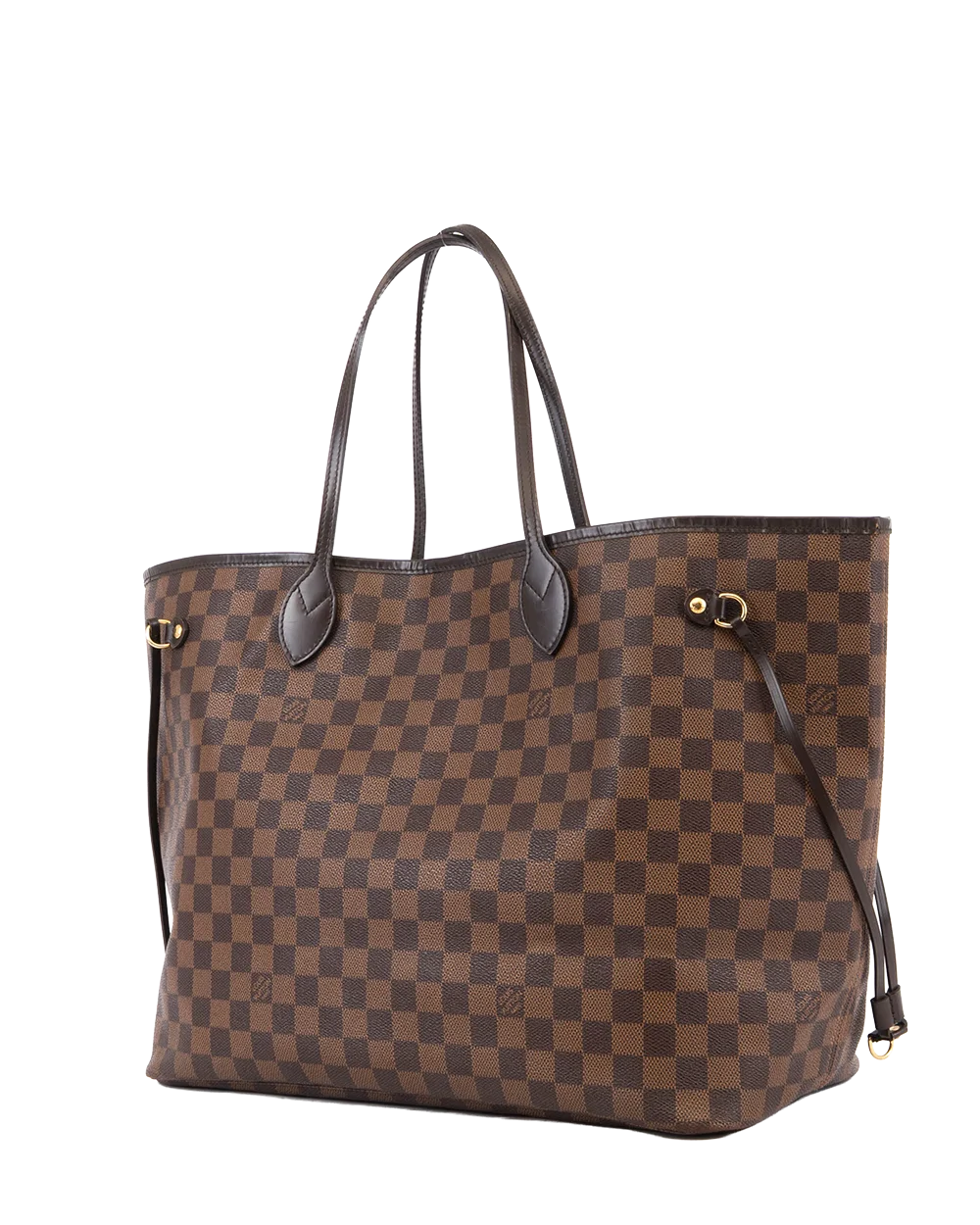 LV NEVERFULL MM BROWN DAMIER CANVAS GHW FL4059 0829