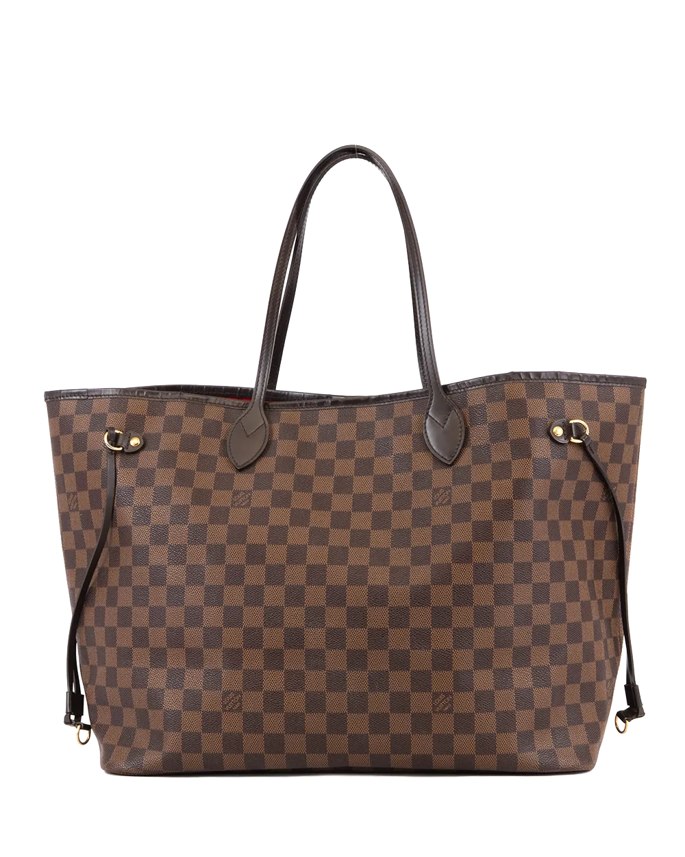 LV NEVERFULL MM BROWN DAMIER CANVAS GHW FL4059 0831