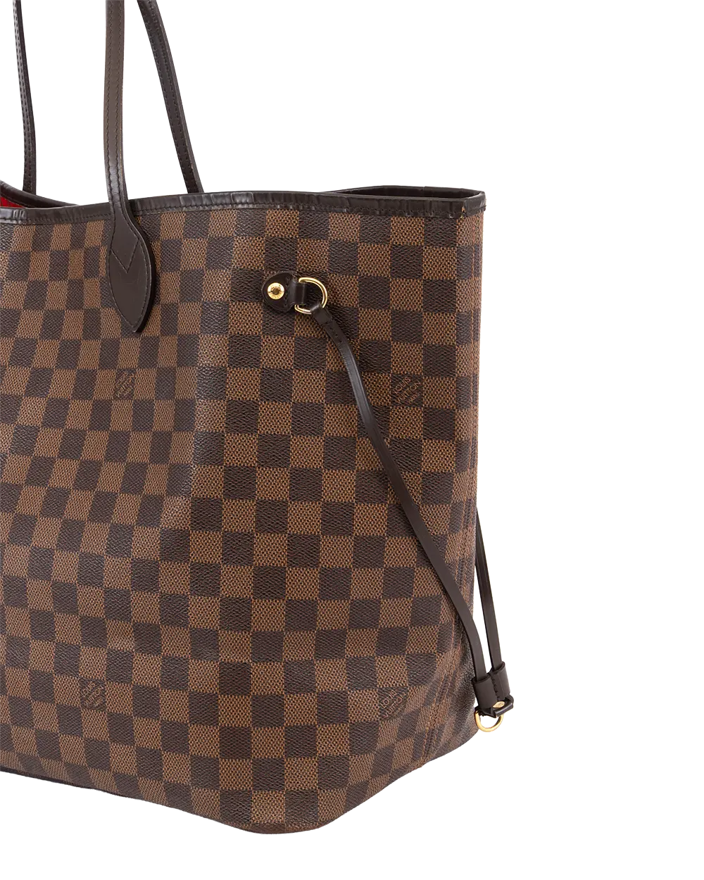 LV NEVERFULL MM BROWN DAMIER CANVAS GHW FL4059 0834