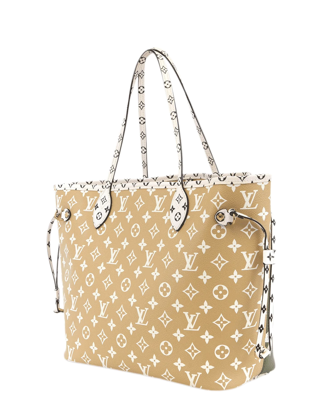 LV NEVERFULL MM KHAKI GREEN GIANT MONOGRAM CANVAS GHW AR1149 4812