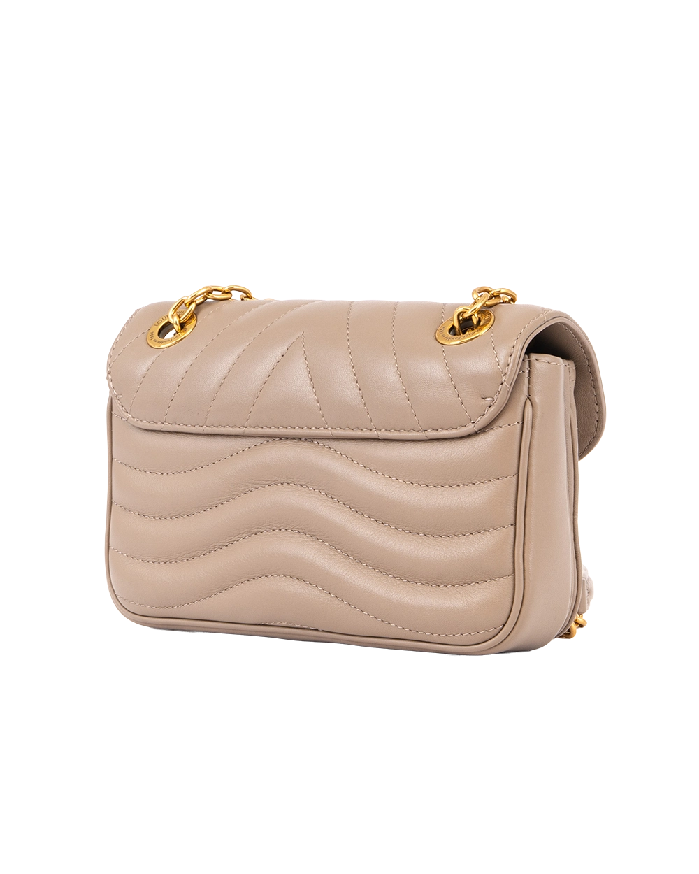 LV NEW WAVE WITH CHAIN PM BEIGE CALF GHW MICROCHIP 0391