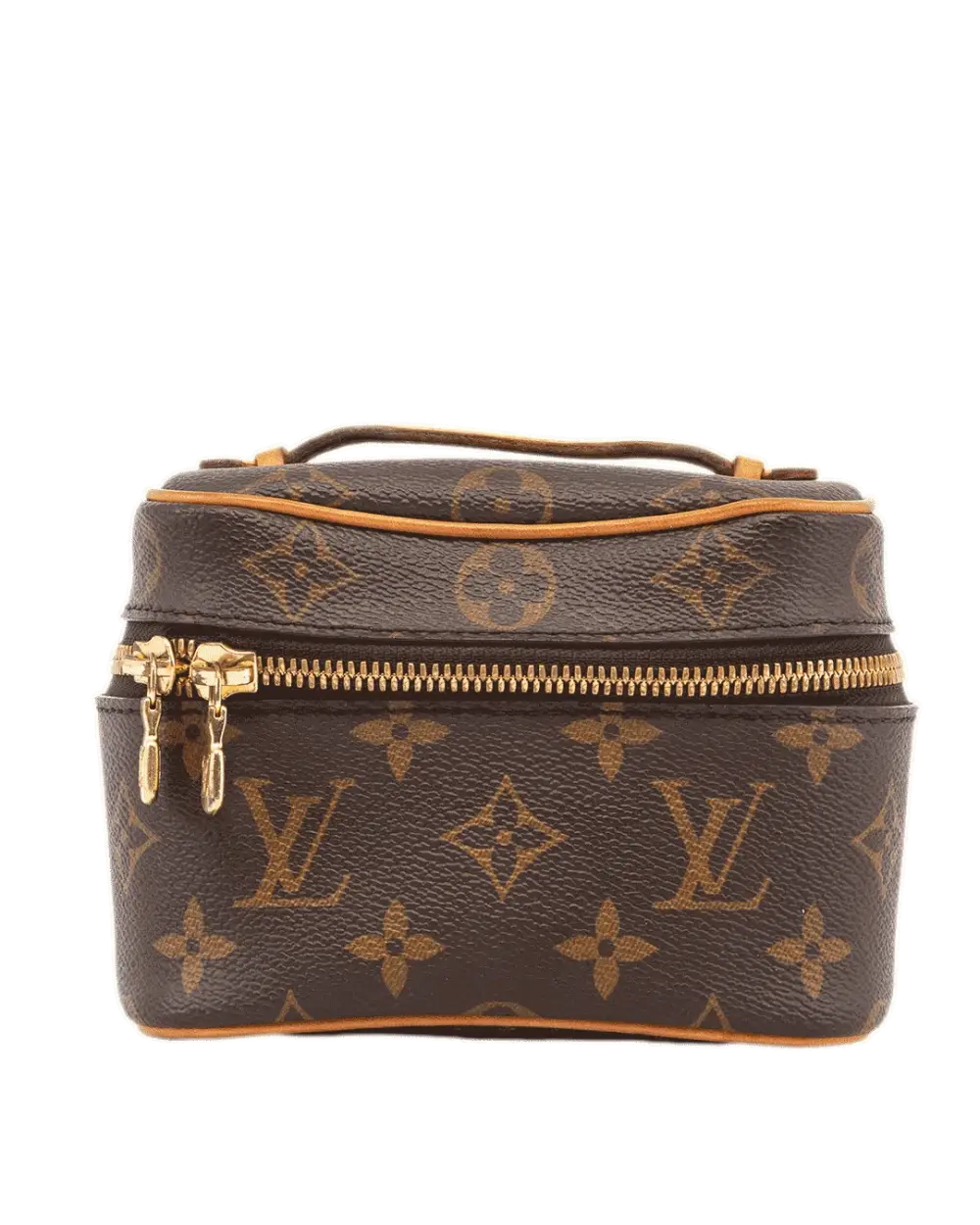 LV NICE NANO BROWN MONOGRAM CANVAS GHW MICROCHIP 4875