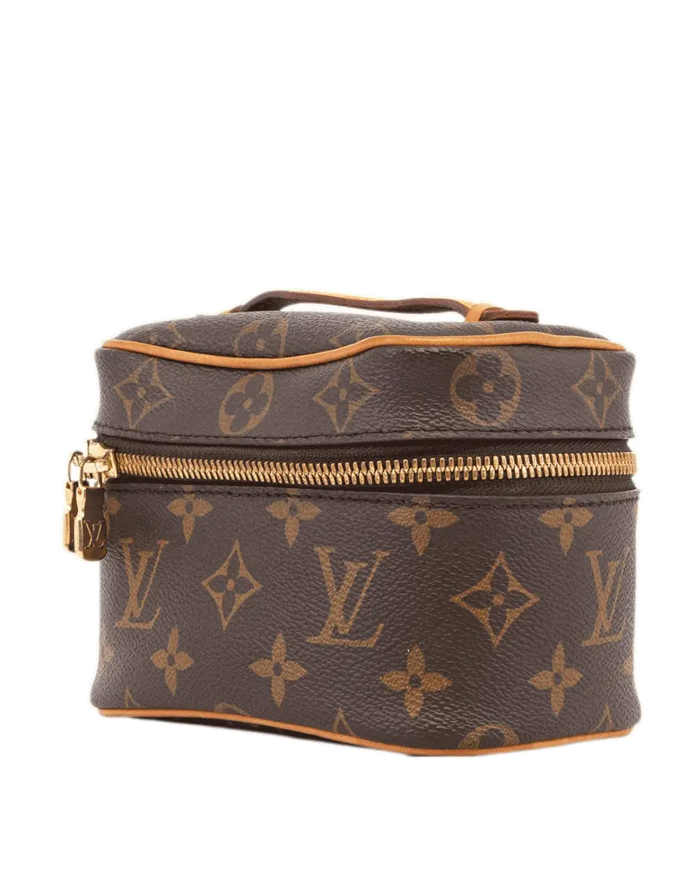 LV NICE NANO BROWN MONOGRAM CANVAS GHW MICROCHIP 4876
