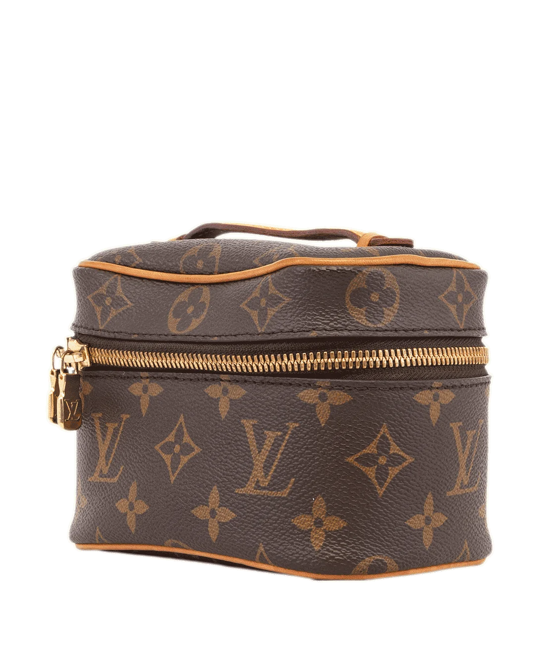 LV NICE NANO BROWN MONOGRAM CANVAS GHW MICROCHIP 4876