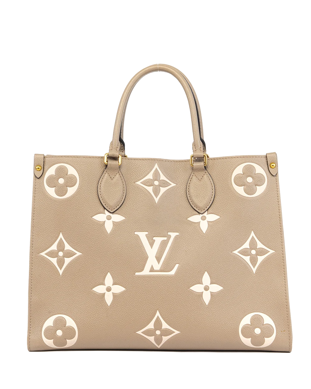 LV ON THE GO MM BEIGE MONOGRAM EMPREINTE GHW MICROCHIP 0054