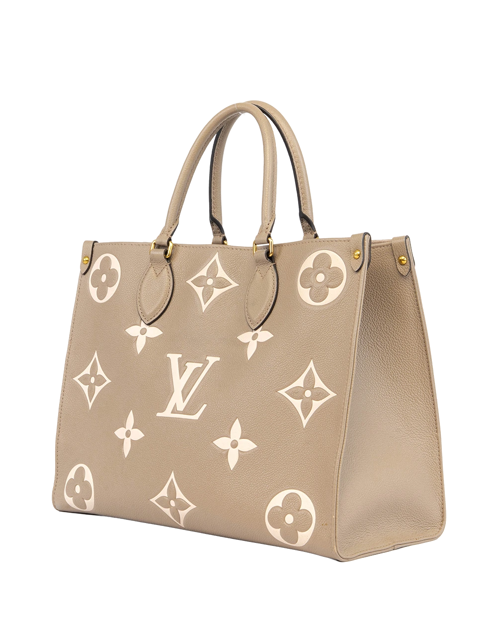 LV ON THE GO MM BEIGE MONOGRAM EMPREINTE GHW MICROCHIP 0055