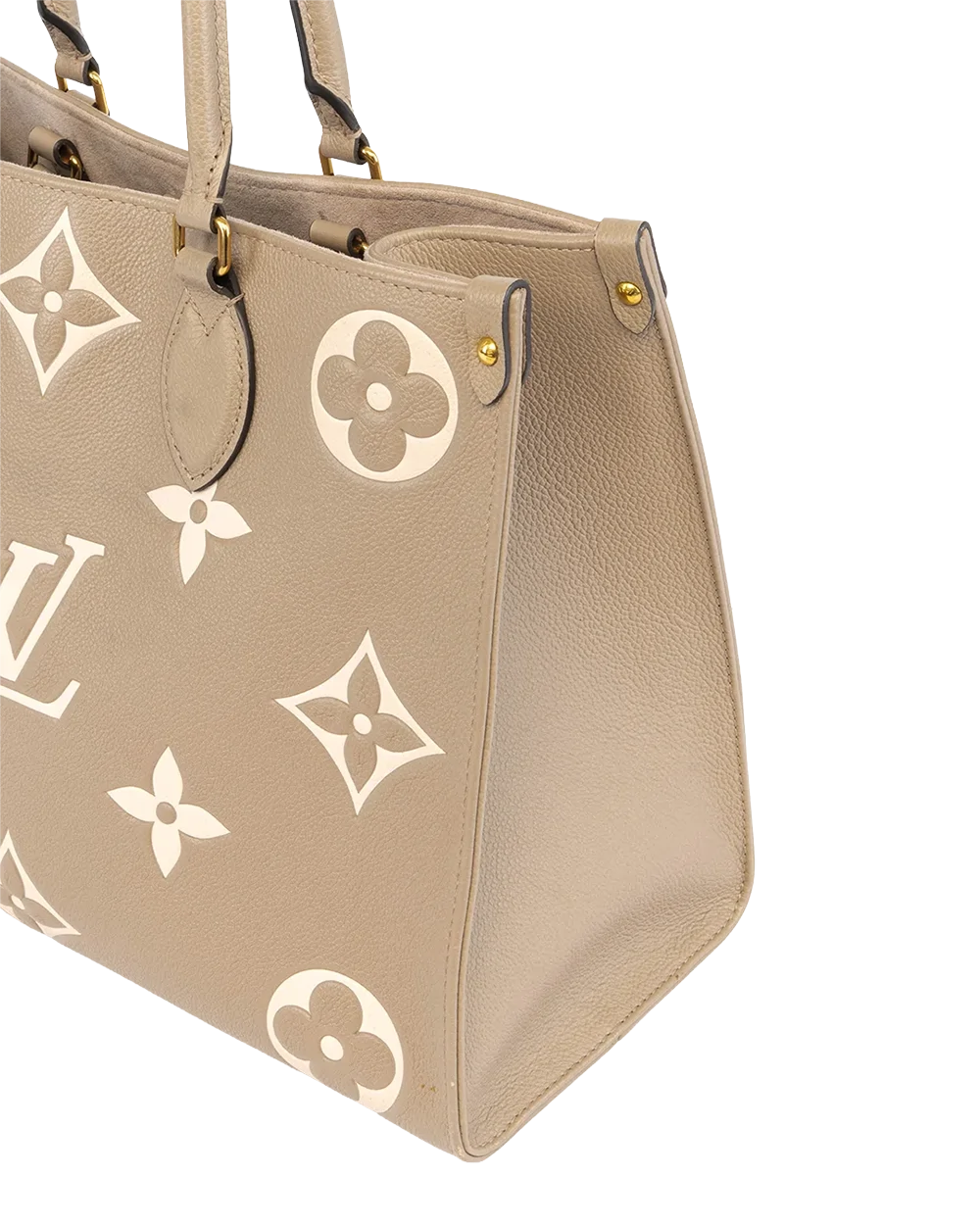 LV ON THE GO MM BEIGE MONOGRAM EMPREINTE GHW MICROCHIP 0060