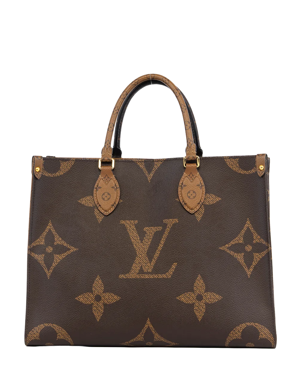 LV ON THE GO MM BROWN MONOGRAM REVERSE GHW MICROCHIP 1657
