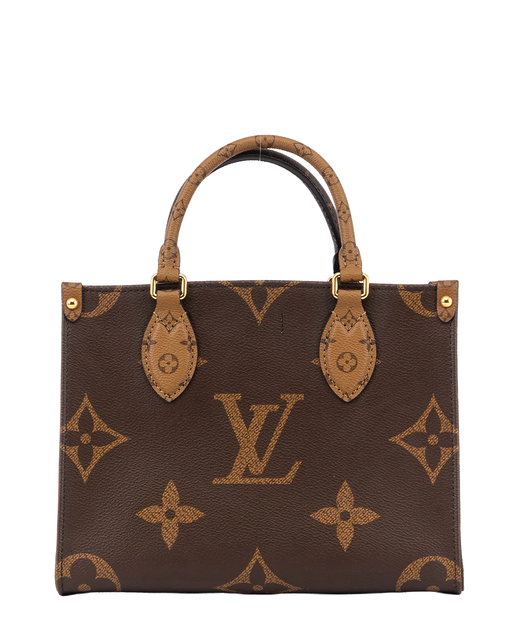 LV ON THE GO PM REVERSE MONOGRAM CANVAS GHW MICROCHIP 0841