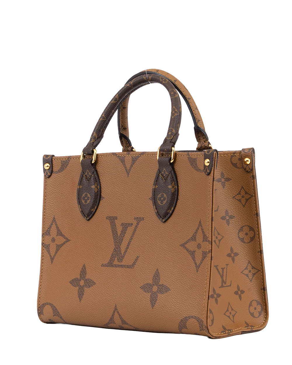LV ON THE GO PM REVERSE MONOGRAM CANVAS GHW MICROCHIP 0843
