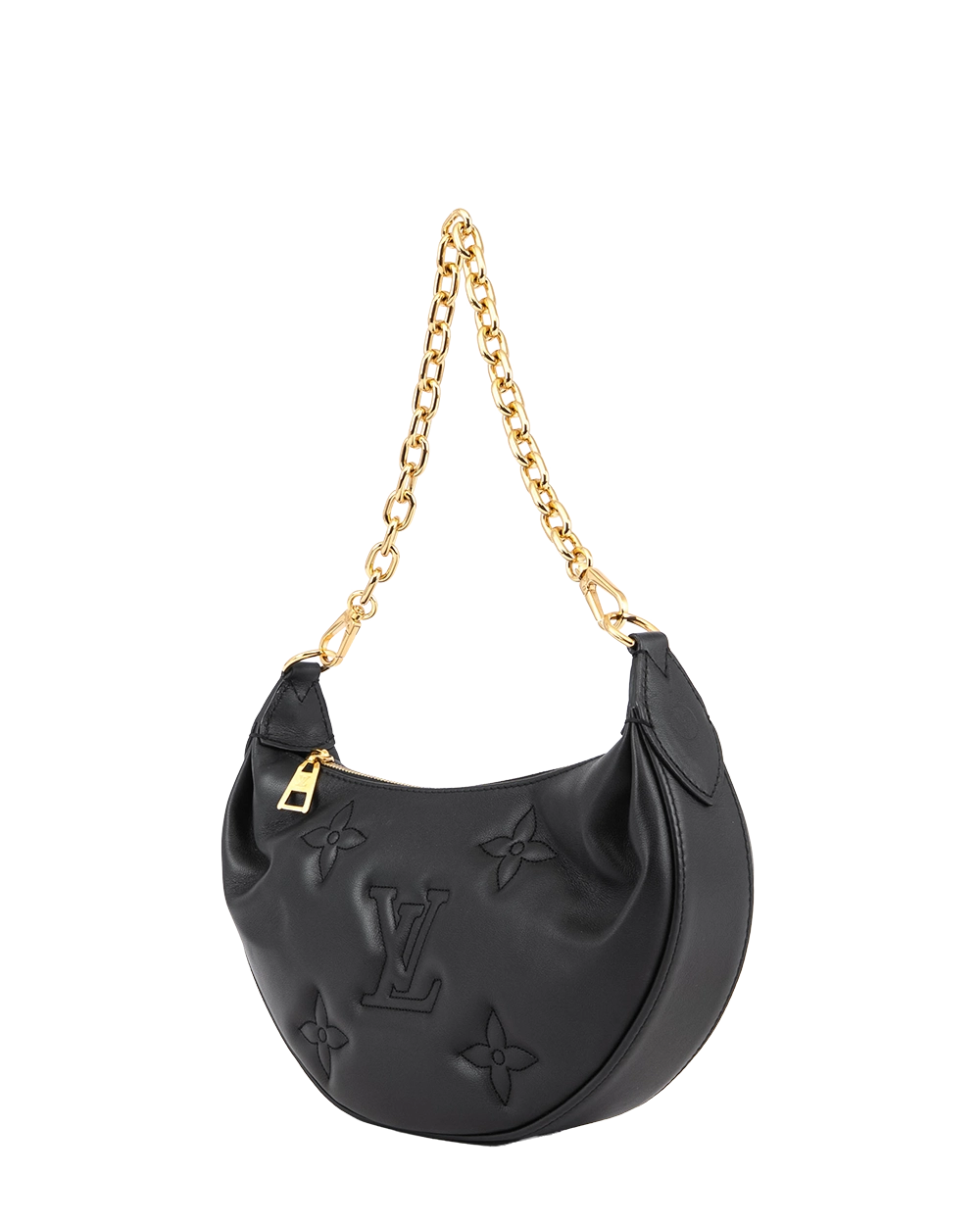 LV OVER THE MOON BLACK CALF GHW MICROCHIP 1578