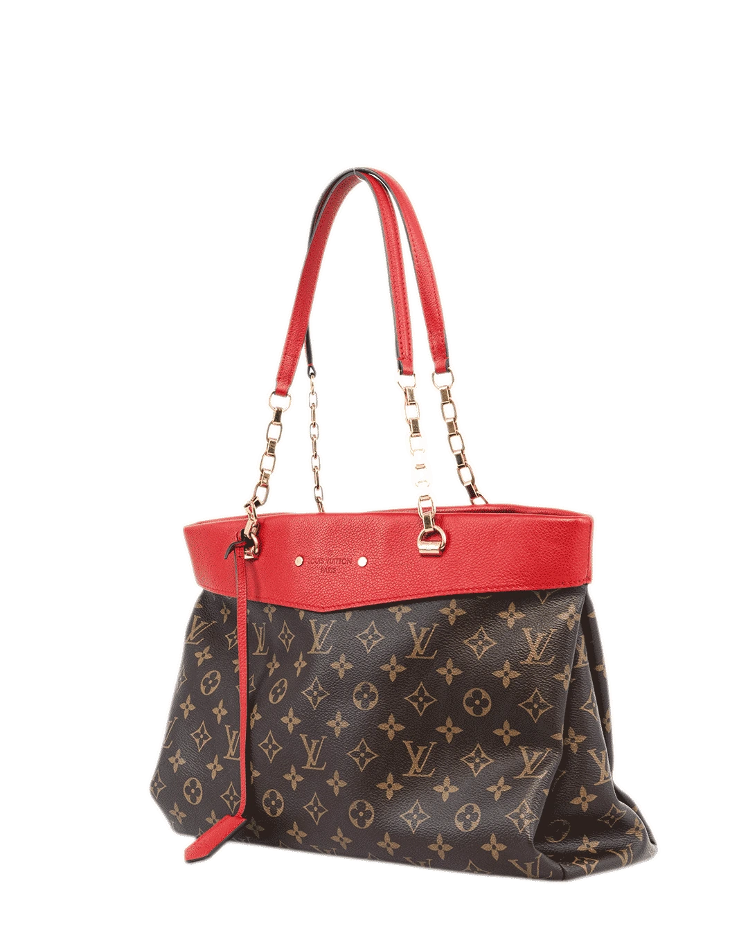 LV PALLAS SHOPPER BROWN RED MONOGRAM CANVAS GHW SP1185 0707