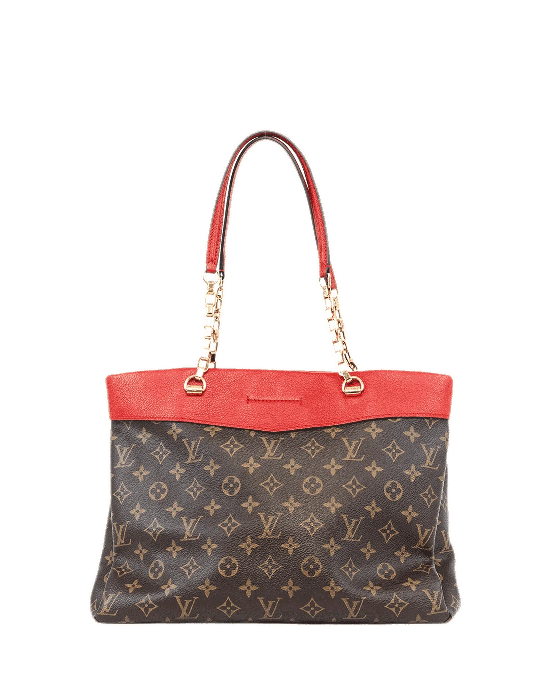 LV PALLAS SHOPPER BROWN RED MONOGRAM CANVAS GHW SP1185 0709
