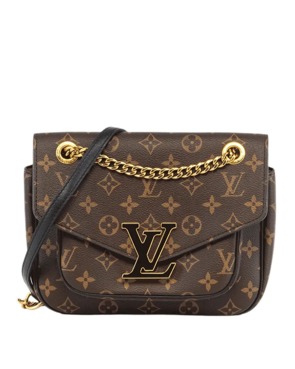 LV PASSY CHAIN SHOULDER BAG BROWN MONOGRAM CANVAS GHW SP4260 2073