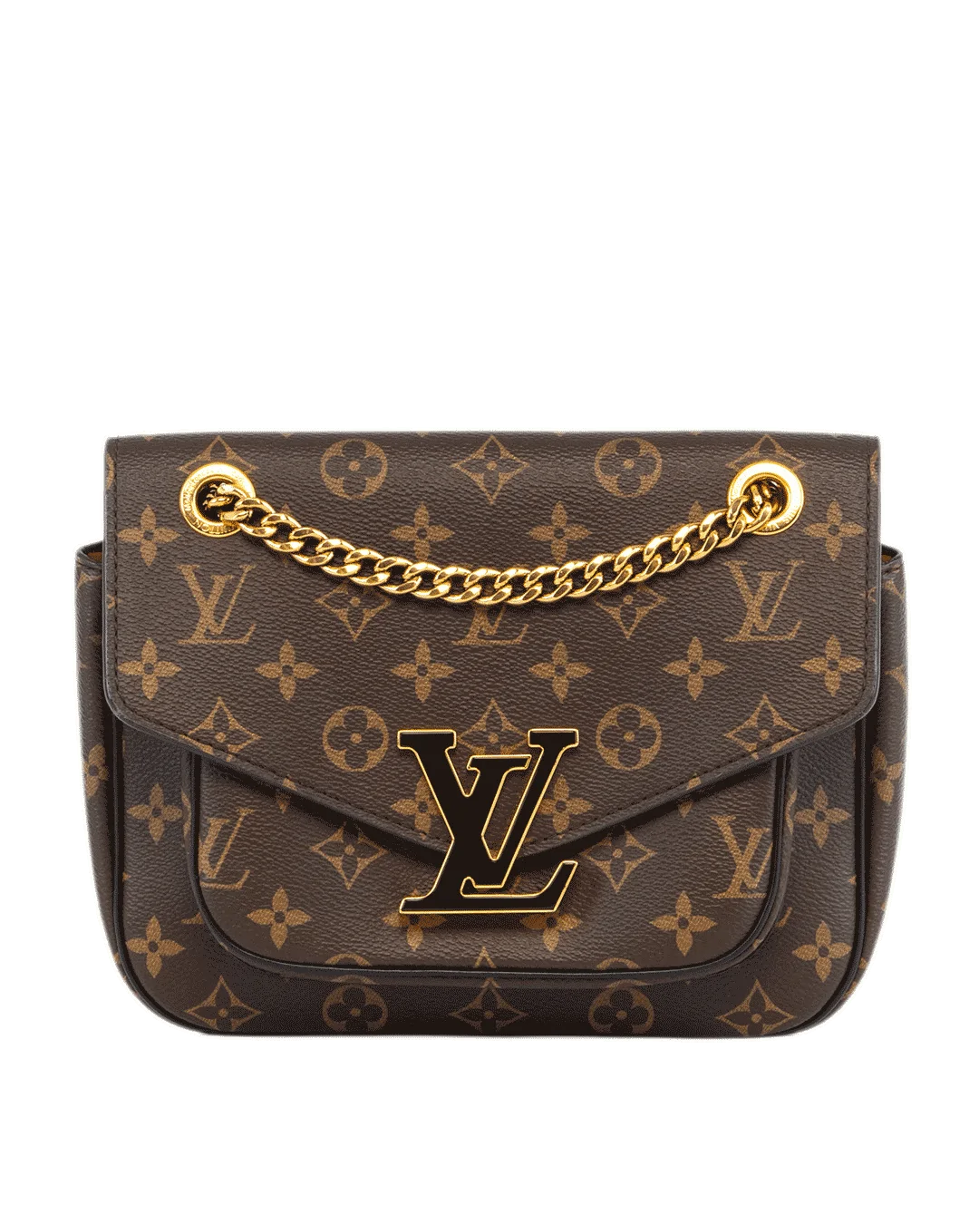 LV PASSY CHAIN SHOULDER BAG BROWN MONOGRAM CANVAS GHW SP4260 2074