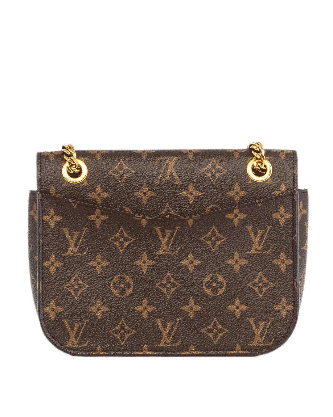 LV PASSY CHAIN SHOULDER BAG BROWN MONOGRAM CANVAS GHW SP4260 2077