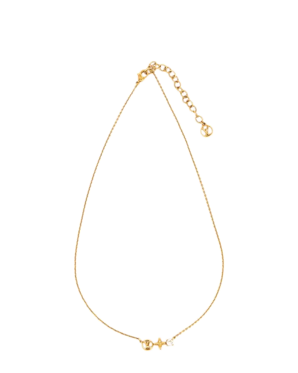 LV PETIT LOUIS NECKLACE CRYSTAL GHW LE 2244 2788