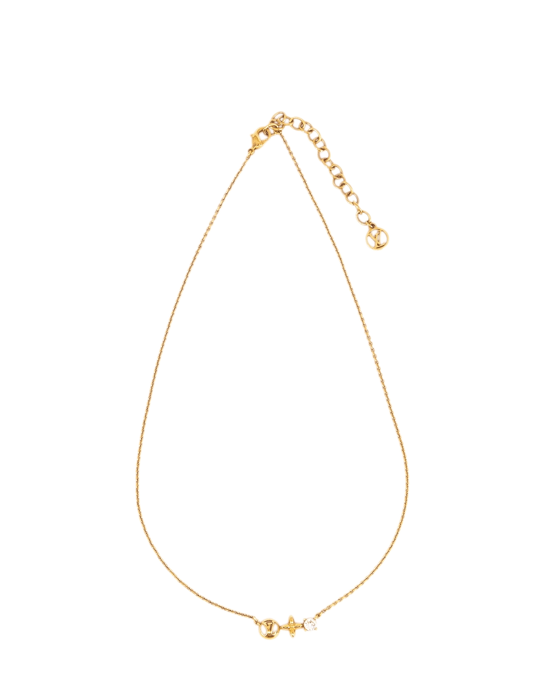 LV PETIT LOUIS NECKLACE CRYSTAL GHW LE 2244 2788