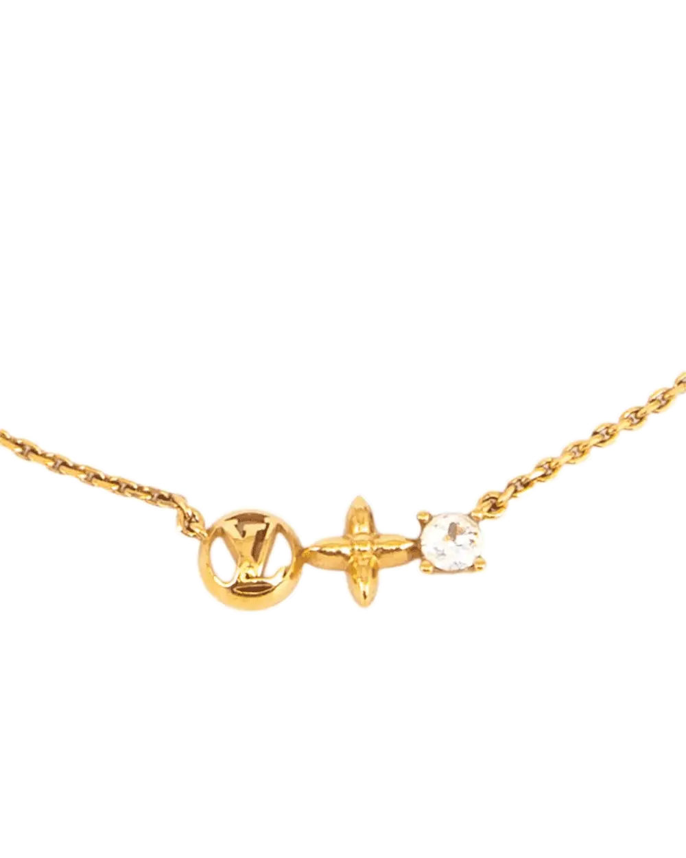 LV PETIT LOUIS NECKLACE CRYSTAL GHW LE 2244 2789