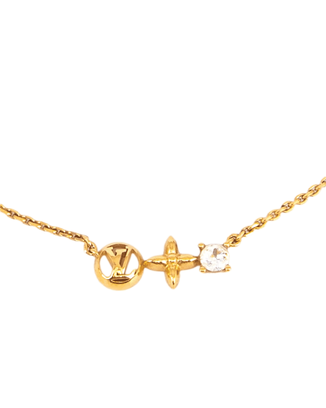 LV PETIT LOUIS NECKLACE CRYSTAL GHW LE 2244 2789