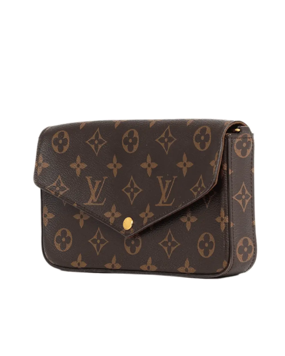 LV POCHETTE FELICIE BROWN MONOGRAM CANVAS GHW MI2240 1038