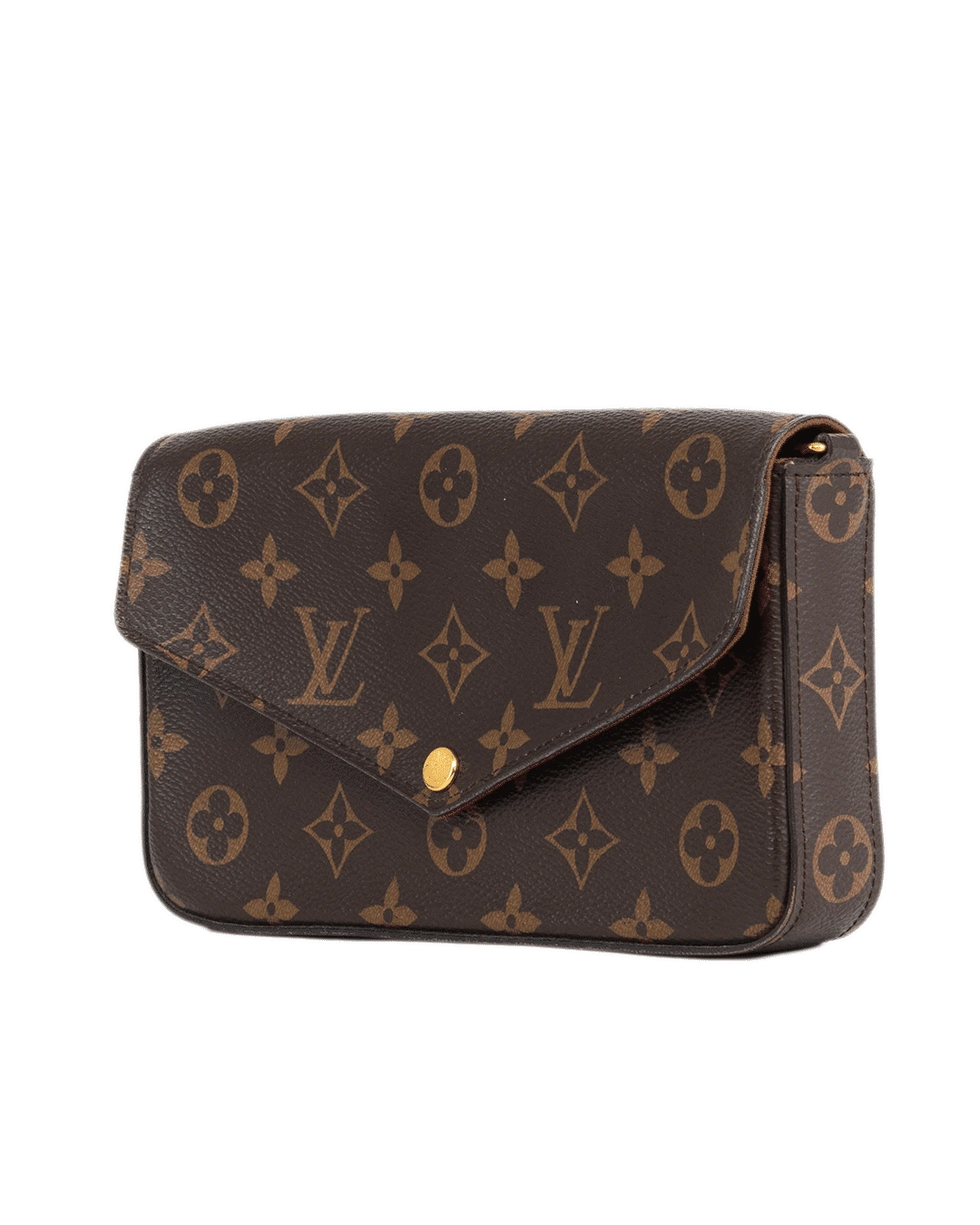 LV POCHETTE FELICIE BROWN MONOGRAM CANVAS GHW MI2240 1038