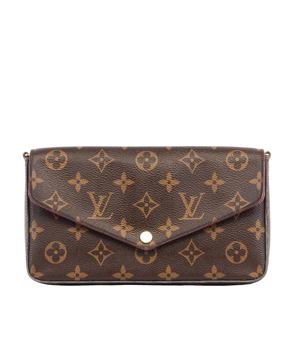 LV POCHETTE FELICIE BROWN MONOGRAM CANVAS GHW MICROCHIP 0394