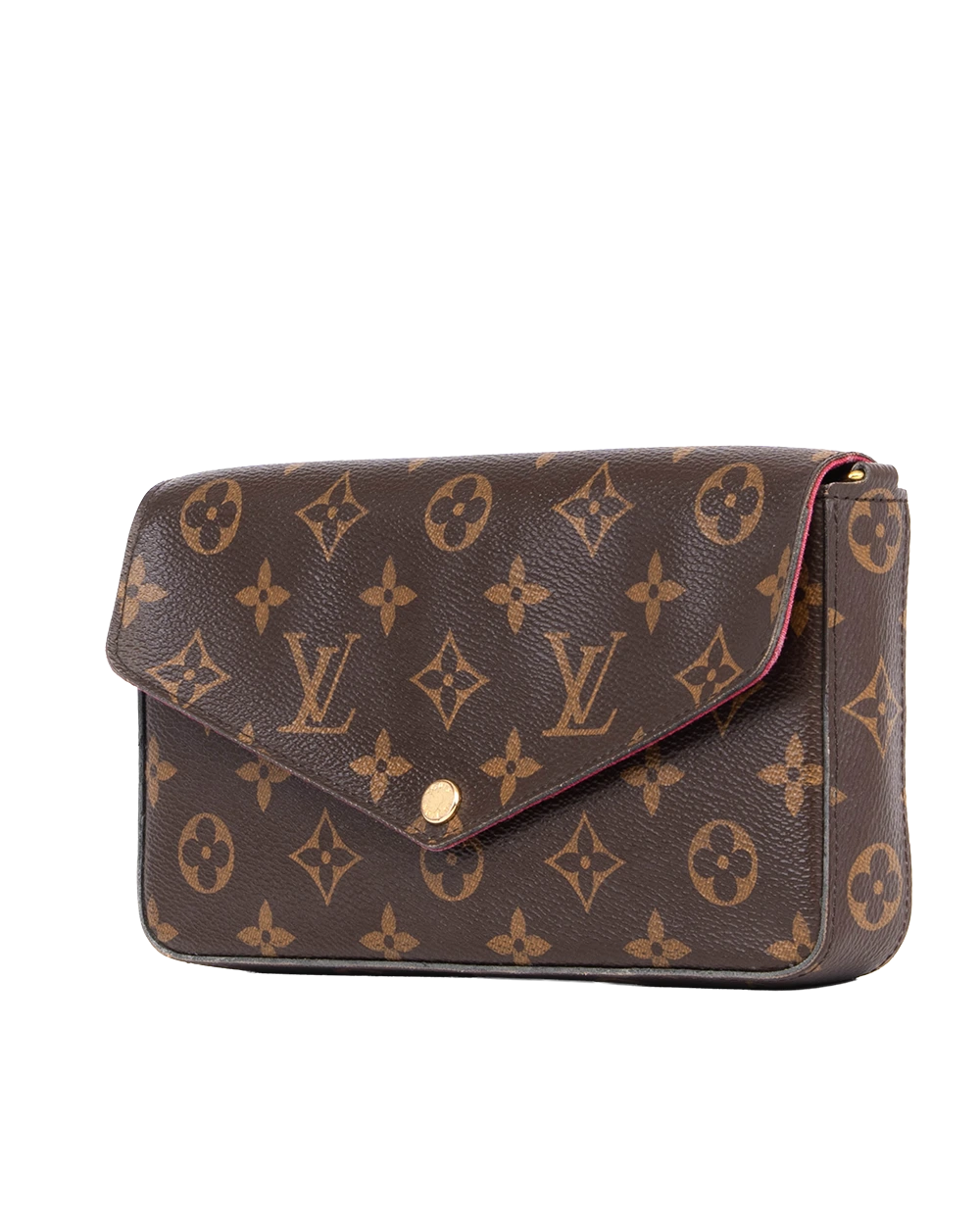 LV POCHETTE FELICIE BROWN MONOGRAM CANVAS GHW MICROCHIP 0395