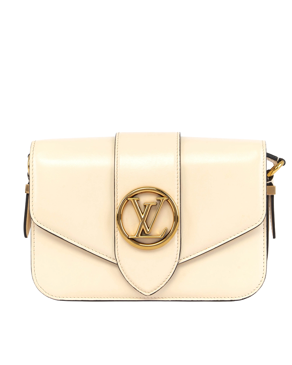 LV PONT 9 MM WHITE CALF GHW MICROCHIP 1174