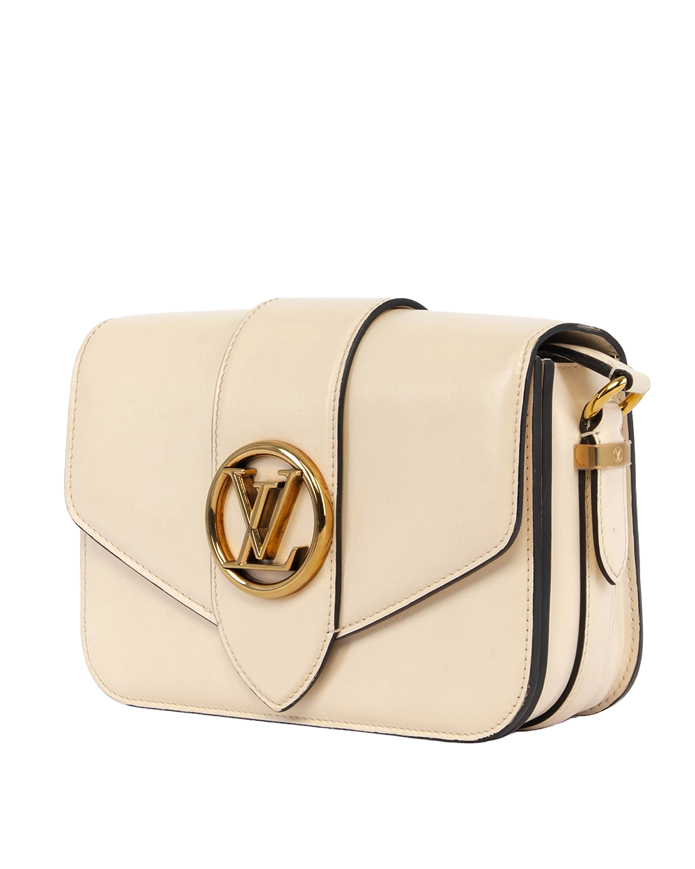 LV PONT 9 MM WHITE CALF GHW MICROCHIP 1175