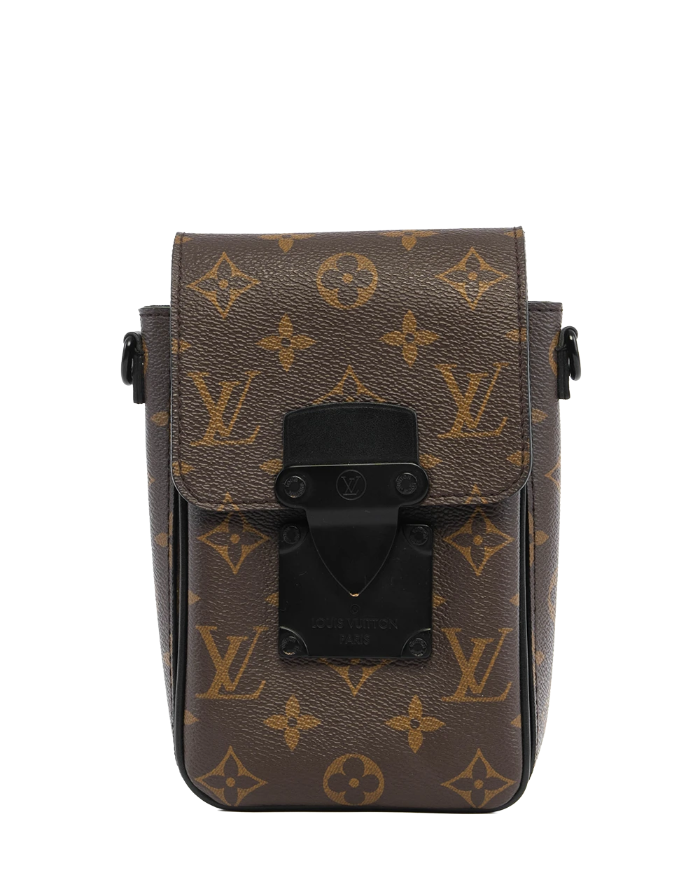 LV S LOCK VERTICAL WEARABLE WALLET BROWN MONOGRAM CANVAS SOBLACK MICROCHIP 0053