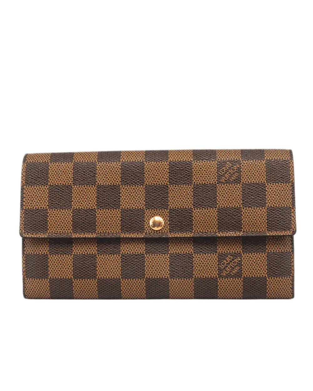 LV SARAH WALLET LONG BROWN DAMIER CANVAS GHW 2315