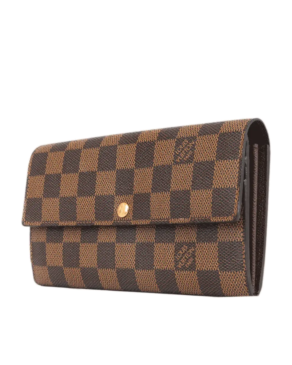 LV SARAH WALLET LONG BROWN DAMIER CANVAS GHW 2316