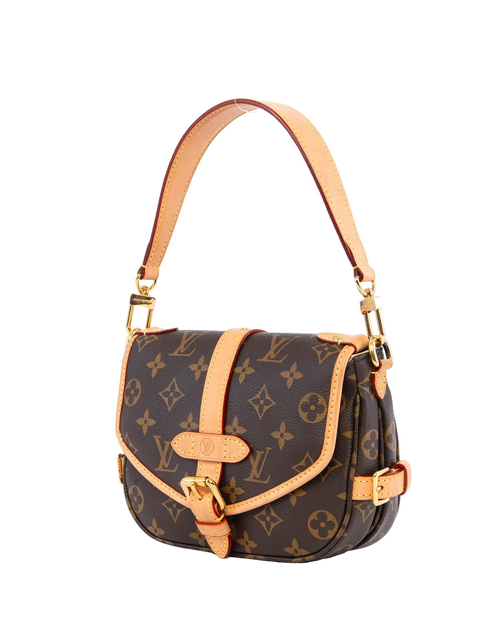 LV SAUMUR BB BROWN MONOGRAM CANVAS GHW MICROCHIP 0418