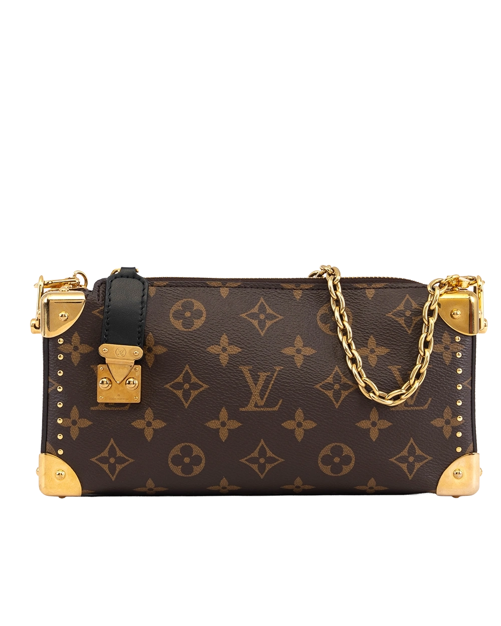 LV SLIM TRUNK BROWN REVERSE MONOGRAM CANVAS GHW MICROCHIP 1838